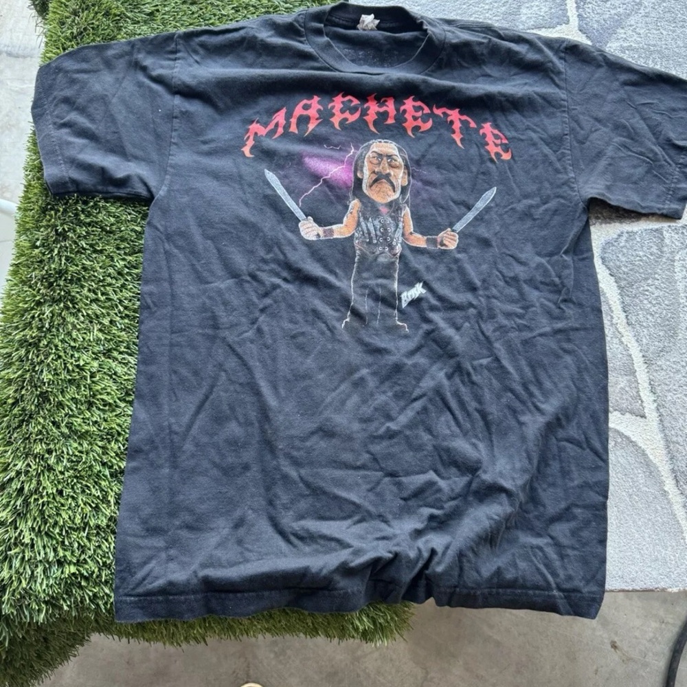 Vintage Machete Shirt Large Brisk Movie Snack Promo Danny Trejo Spy Kids RARE
